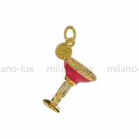 Подвеска Коктейль Pink Milano Lux; цвет золото