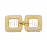 Замочек 49*24мм многорядный Квадрат; цвет золото 