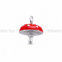 Подвеска-Символ Мухомор Milano Lux; цвет платина