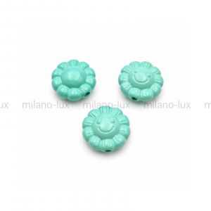 Бусина из магнезита резная Ромашка, 12мм 