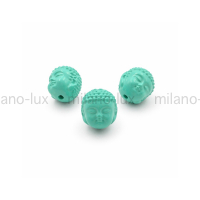 Бусина из магнезита резная Будда, 10.5мм