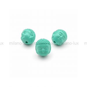 Бусина из магнезита резная Будда, 10.5мм