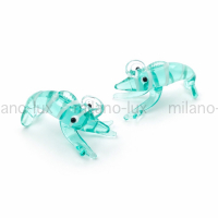 Подвеска лэмпворк Бирюзовый Рак; 1 штука 