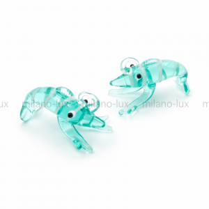 Подвеска лэмпворк Бирюзовый Рак; 1 штука 