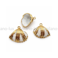 Ракушка натуральная в золотой фольге