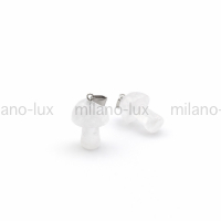 Подвеска Гриб из Горного Хрусталя, петля сталь  