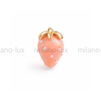 Подвеска Клубника маленькая 20мм, Персиковая 