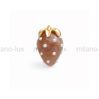 Подвеска Клубника маленькая 20мм, Капучино