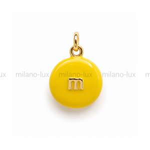 Подвеска m&m с Жёлтой эмалью, цвет золото