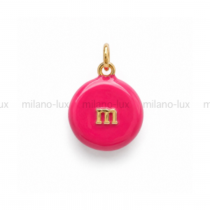 Подвеска m&m с эмалью Фуксия, цвет золото