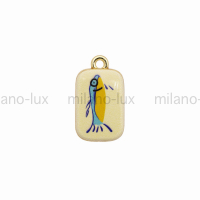 Подвеска с эмалью, рисунок Рыба; цвет золото 