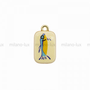Подвеска с эмалью, рисунок Рыба; цвет золото 