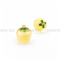 Подвеска Жёлтое Яблоко из стекла, цвет золото