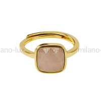 Кольцо с солнечным Камнем, цвет золото 