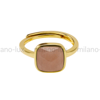Кольцо с Олигоклазом, цвет золото