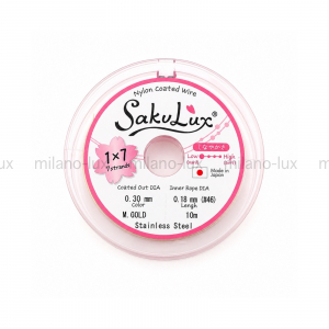 7 струн - 0.30мм - Ювелирный тросик, Япония; 10 метров КАТУШКА цвет золото 